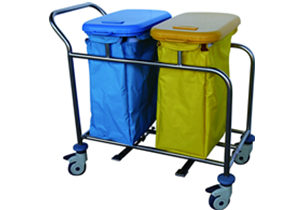 垃圾分裝污物車翻蓋式B447、不銹鋼方管B448